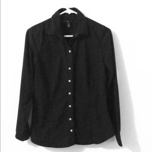 Gap black button down blouse
